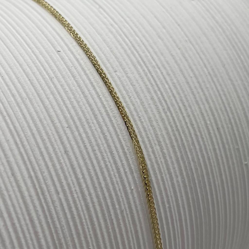 14K Yellow gold adjustable wheat necklace