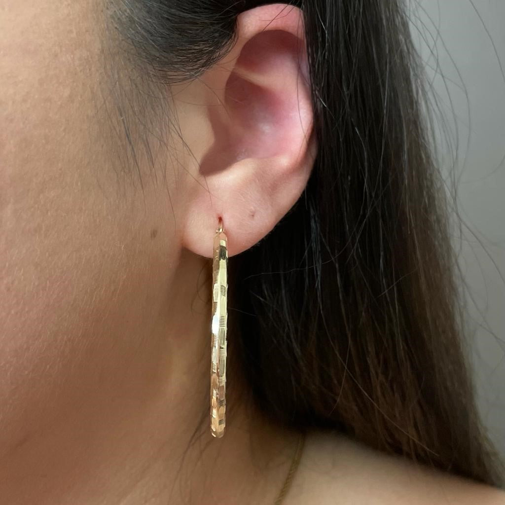 Cross Hatch Earring