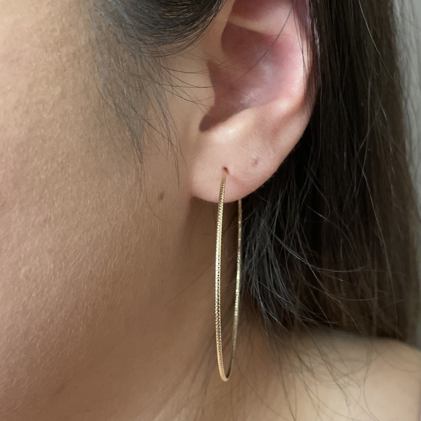 Large Textured Hoop