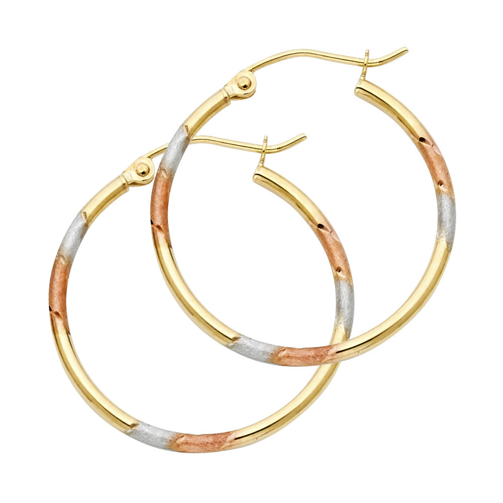 Large Tri-Colored Hoop
