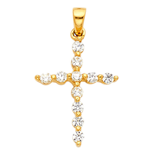 Sim-Diamond Cross Pendant