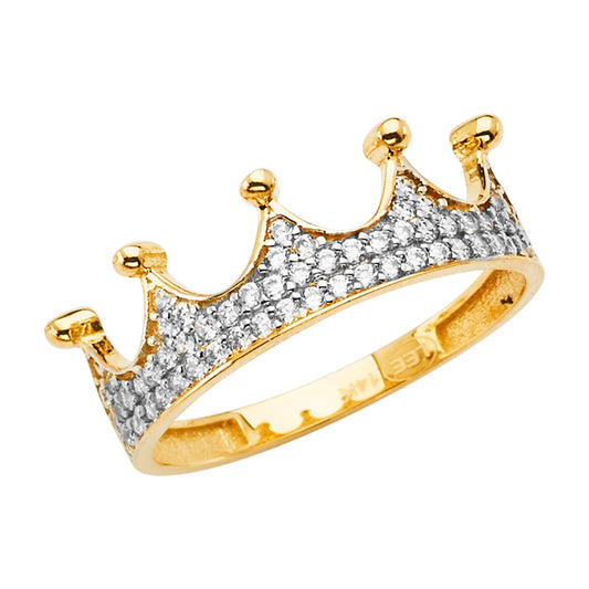 Sim-Diamond Crown Ring