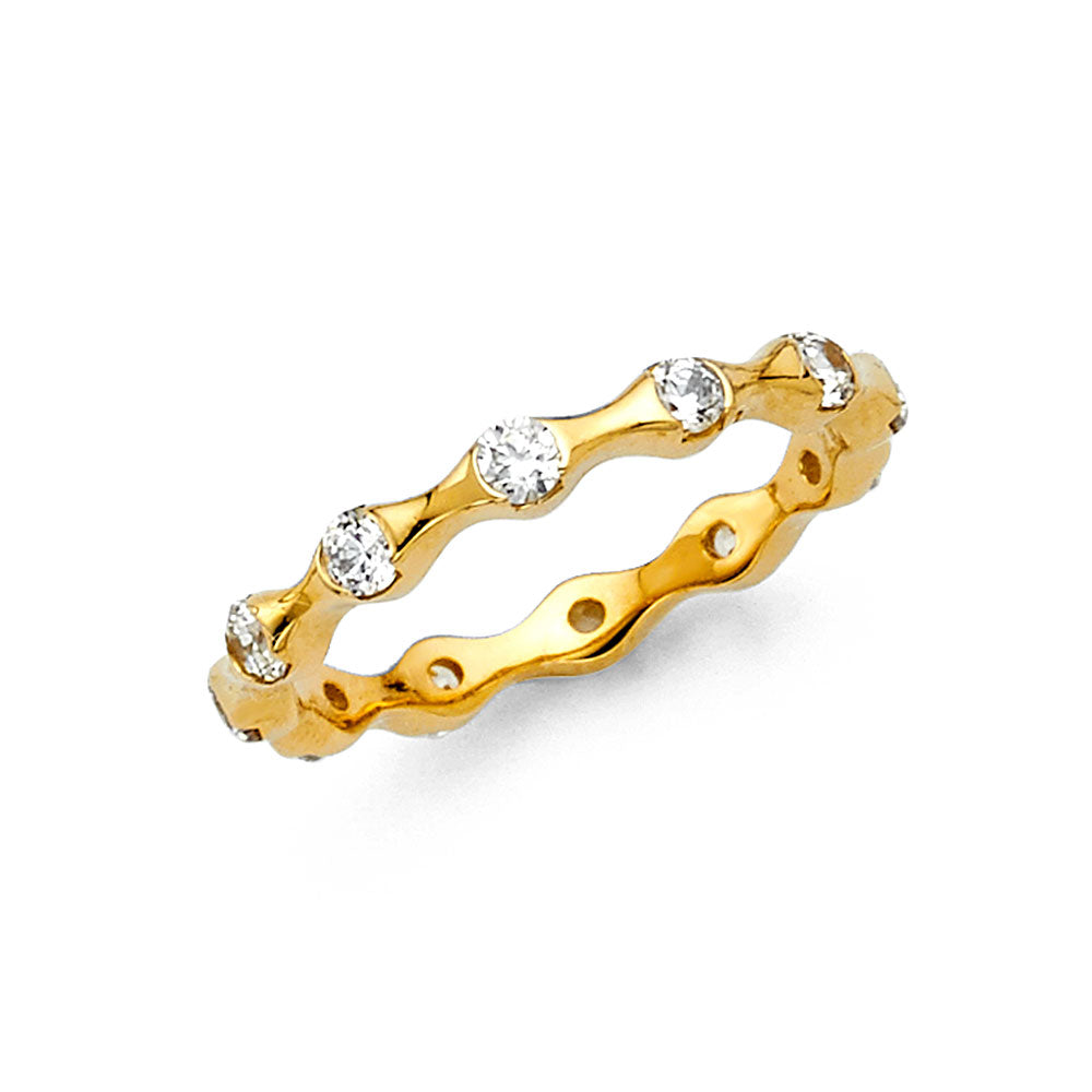 Embedded Sim-Diamond Eternity Band